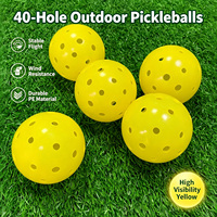 Balles de pickleball 40 trous Pickleballs pour extérieur Pickle Ball Set Hard Bounce Haute Élasticité USAPA Standard