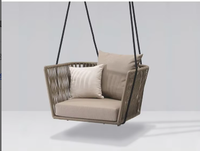 Balançoire suspendue Koehler en métal, style minimaliste moderne, pour extérieur, jardin, cour, balcon, villa, idéale pour les moments de détente.