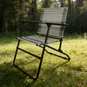 Chaise pliante d'extérieur imperméable de style britannique pour la plage, le camping, l'usage commercial, personnalisable, chaise taïwanaise - Product Image 1