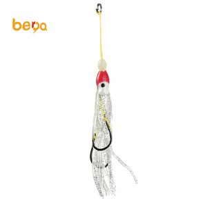 Polpo di Acqua Salata Lampeggiatore Pelle di Pesce Piuma Sabiki Impianti Esca esche da pesca con <span class=keywords><strong>6</strong></span> o 8 ganci - Product Image 5