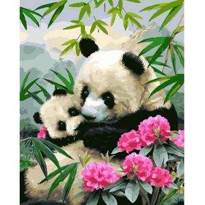 CHENISTORY 991480 Kits de conception photo personnalisés Animal <span class=keywords><strong>Panda</strong></span> DIY <span class=keywords><strong>Peinture</strong></span> <span class=keywords><strong>par</strong></span> numéros sur toile - Product Image 1