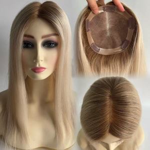Topper capillaire 6x6 respirant et durable à base mono, en <span class=keywords><strong>cheveux</strong></span> humains vierges bruts, avec cuir chevelu naturel uniforme, pour femmes souffrant de calvitie de la couronne - Product Image 5