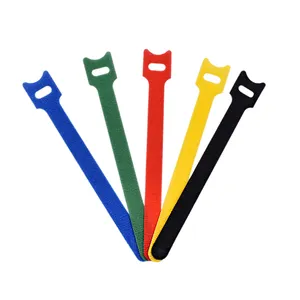 Customized Color Flexible Automatic Double Side Reusable Carry Self Gripping Cinch Strap/ Hook Loop Cable Tie