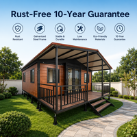 Conteneur Extensible Étanche Pliable Maisonnette Légère en Acier 3 Chambres avec Cuisine et Salle de Bain pour Projet de Villa de Resort Tropical