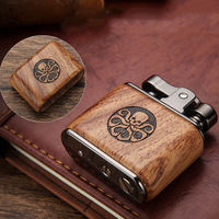 Briquet kérosène Unique Cigarette à essence en bois Encendedor Briquets à huile à essence Gadgets pour hommes Logo personnalisé