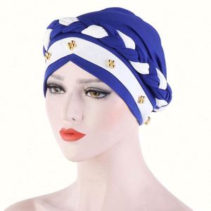 Gorro Musulmán de Seda de Leche con Cuentas y Trenzas de Algodón, Turbante Hijab para Mujeres Musulmanas, Modelos de Primavera y Otoño - Product Image 5