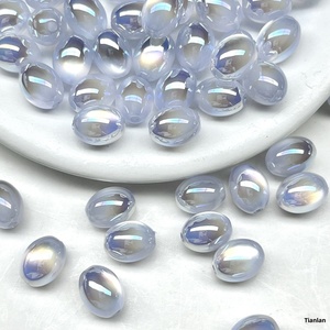 Perle a goccia Dingyi Cold Moon MaiMai effetto occhio di gatto, in resina elettrolitica lucida con foro dritto, per braccialetti fai da te fatti a mano - Product Image 4