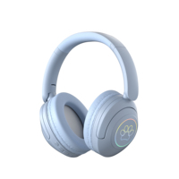 Casque sans fil supra-auriculaire, couleurs macaron personnalisées, boîte d'emballage avec logo, casque de jeu, son stéréo, casque confortable à porter