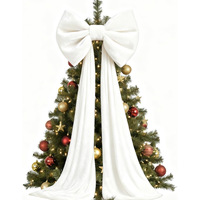 Grand nœud géant en velours rouge de Noël en gros pour centres commerciaux, décors de mariage, murs, événements extérieurs, décorations de Noël