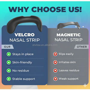 Clip nasal magnétique Velcro amélioré, dilatateur nasal anti-ronflement, bande en silicone réutilisable, certifié CE, aide au sommeil, populaire sur <span class=keywords><strong>Amazon</strong></span> - Product Image 4
