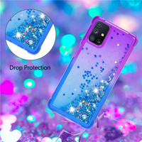 Fille dégradé couleur paillettes étui pour Samsung Galaxy M51 liquide Quicksand couverture arrière sac