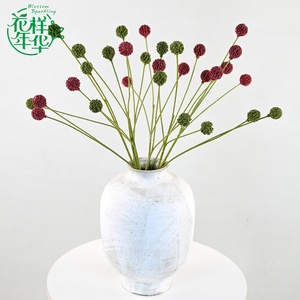 Fleur artificielle en soie de 65 cm à 5 têtes, imitant un fruit de châtaigne et une Craspedia <span class=keywords><strong>Billy</strong></span> Ball, pour la décoration florale de la maison et des vases de mariage - Product Image 4
