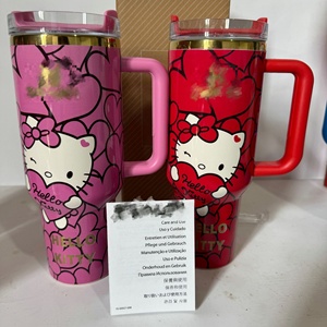 Nuovo Tumbler Stanley Kitty da 40oz con Manico e Confezione Regalo, Idea Regalo per <span class=keywords><strong>San</strong></span> <span class=keywords><strong>Valentino</strong></span>, Thermos per Auto - Product Image 5