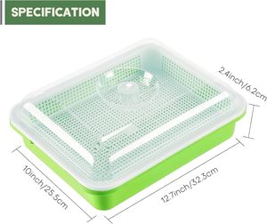 Khỏe Mạnh Wheatgrass Hạt Giống Khay Bìa Kit Nhiệm Vụ Nặng Nề Đất-Miễn Phí Vườn Ươm Khay Cho Trong Nhà Ngoài Trời Sử Dụng Cho Nhà Bếp Cây Giống - Product Image 2