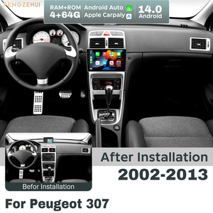 <span class=keywords><strong>Autoradio</strong></span> Android 14 2G+64G pour Peugeot <span class=keywords><strong>307</strong></span> 2002-2013 Carplay Android Auto Sans Fil <span class=keywords><strong>2</strong></span> <span class=keywords><strong>DIN</strong></span> 9 Pouces Écran Tactile Système Radio GPS de Voiture - Product Image 1