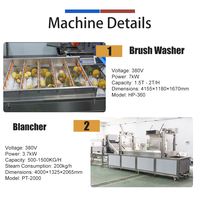 Fengxiang Grote Capaciteit RVS 304 Mango Verwerkingslijn Fruit Groenten Automatische Voedings- Was- en Blancheringsmachine 1