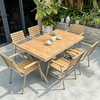 Nouveau modèle bon marché de style américain pour café et restaurant, table à manger en bois et plastique, ensemble de meubles avec chaises