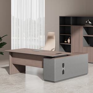 Boss Office Lounge Table para Two Partner Pvc Coated Straight Executive Computer Console Desk <span class=keywords><strong>con</strong></span> parte superior laminada de PVC (1800mm) - Product Image 1