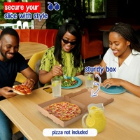 Boîtes à pizza jetables écologiques biodégradables sur mesure avec gaufrage en papier kraft, carton pliable pour l'emballage alimentaire