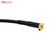 Câble coaxial RG174 à faible VSWR, montage sur panneau, RP-SMA femelle vers MMCX mâle coudé, pour communication sans fil GPS, Wi-Fi, IoT