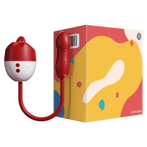 Balle vaginale télescopique à forte simulation de choc, stimulation par léchage de langue, vibration féminine, étanche IPX7, rechargeable par USB, écologique - Product Image 5