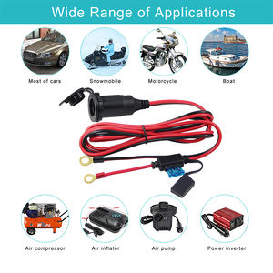 Câble adaptateur de prise d'alimentation de voiture 2V à borne annulaire avec fusible en ligne pour les connexions de batterie automobile et de panneau solaire - Product Image 4