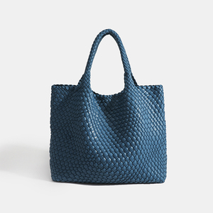Sac fourre-tout en cuir PU tissé à la main pour femmes Sac à bandoulière portable Vente en gros en usine - Product Image 5