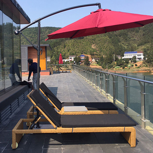 <span class=keywords><strong>Casa</strong></span> contemporánea o hotel sueño tumbona y mesa de muebles de patio de mimbre al aire libre sofá-cama - Product Image 1
