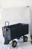 Chariot de jardin pliable à bascule en fil métallique, chariot à bois d'extérieur à quatre roues, meilleur prix