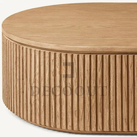 Nouvelle collection de tables basses Byron modernes en bois massif pour le salon