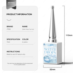 ชุดท็อปโค้ท JTING 3D Dew Drops 6 สี ไม่ต้องเช็ด แห้งด้วยแสงยูวี เงางามสูง ยาทาเล็บเจลคริสตัลแบบสร้างตัวเอง ปราศจากสาร TPO/Hema - Product Image 6