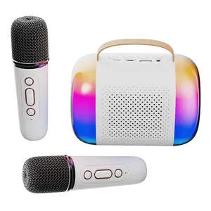 Mikrofonlar Y5 ile 2024 Karaoke makinesi kablosuz taşınabilir hoparlör