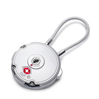 Cadenas à combinaison à 3 chiffres de forme ronde avec logo personnalisé, cadenas TSA pour les voyages internationaux, bagages