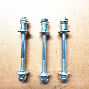 แกนจักรยานแบบแข็ง 185 มม. เหล็กชุบสังกะสี แบบยึดด้วยสลักเกลียว แกนหน้า - Product Image 1