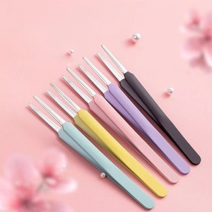 Pointed Stainless Steel Eyelash Tweezers Anti Slip Smooth Tip Precision Lash Extension <b>Tool</b> - Product Image 6