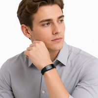Bracelet intelligent noir B8, moniteur de fréquence cardiaque, d'oxygène sanguin et de sommeil, bracelet de fitness, appels Bluetooth, contrôle de la caméra
