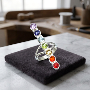 Fashion Jewelry Natural <b>Garnet</b> Multi Gemstone 925 Sterling <b>Silver</b> Wedding Statement <b>Ring</b> Customizable Handmade - Product Image 2