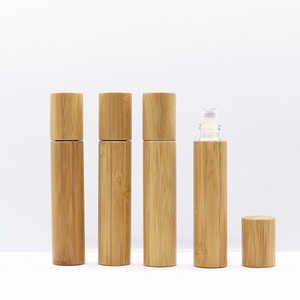 Botella de <span class=keywords><strong>Perfume</strong></span> de Bambú de 5ml 10ml en Oferta, Botella de Aceite Esencial de Vidrio para Cosméticos, <span class=keywords><strong>Precio</strong></span> de Fábrica Personalizado - Product Image 1