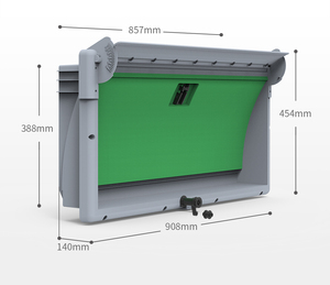 Ventana de Entrada de Aire Ajustable Anticorrosión para Gallineros con Aleta Guía - Product Image 2