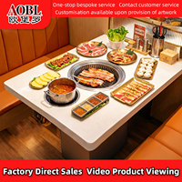 Table de barbecue sans fumée, certification CE ETL, utilisations dans les restaurants de barbecue