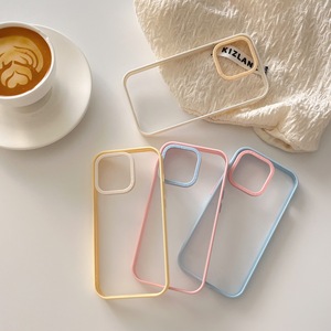 Khung hai trong một màu tương phản cong TPU + Acrylic mùa hè đơn giản phong cách Ins thích hợp cho iPhone 16 15 14 13 Pro Max - Product Image 3