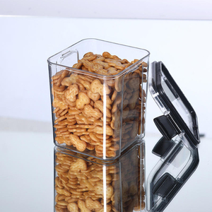 Stackable Airtight <b>Food</b> <b>Containers</b> Transparent <b>Plastic</b> Canister for Dry Goods - Product Image 3