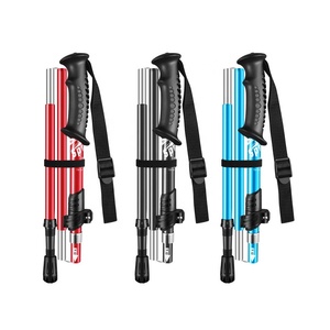Bâtons de trekking en alliage d'aluminium Bâtons de trekking à verrouillage rapide externes Bâton de randonnée pliable Bâton de <span class=keywords><strong>marche</strong></span> <span class=keywords><strong>nordique</strong></span> - Product Image 1