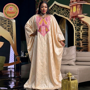 OEM/ODM Perfumed First Quality African Bazin Riche Boubou Dashiki <strong>Dress</strong> With Collars <strong>Nigeria</strong> <strong>Traditional</strong> Wedding Bride Gown Robe - Product Image 6