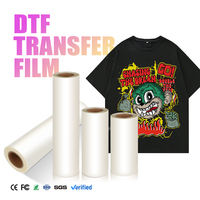 Film DTF de haute qualité 60cm 80cm 90cm 100m en rouleau, film PET DTF brillant simple face pour imprimante DTF, vente en gros directe d'usine