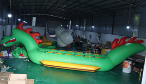 Barco inflable de dinosaurios para adultos, bote inflable de agua de doble carril con diseño de dinosaurio y plátano, 12 plazas, novedad de 2021 - Product Image 4