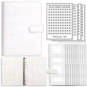 Unterstützung preis A5 A6 Benutzer definiertes Logo Organizer Taschen Ablage Geld planer Buch Geld sparen Herausforderung Budget Binder