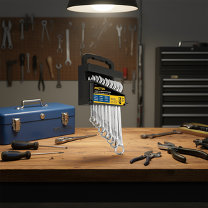 Jeu de clés mixtes métriques Pretul J-209M, 9 pièces, acier CRV, conception hexagonale double extrémité, outils à main industriels de qualité bricolage avec OEM - Product Image 2