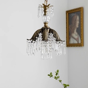 French Country Retro Style Brass Lighting Fixtures Crystal Chandelier Pendant <b>Light</b> for <b>Dining</b> Room Dressing Room Lighting - Product Image 2