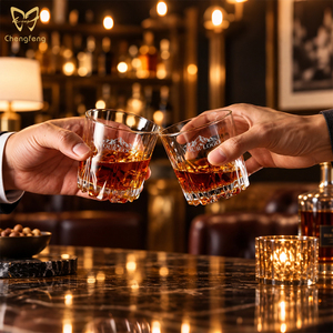 Vasos de Whisky de 250 ml Sin Plomo con Base con Diseño Floral, Vasos Old Fashioned de Cristal Premium para Bourbon, Gran Venta - Product Image 6